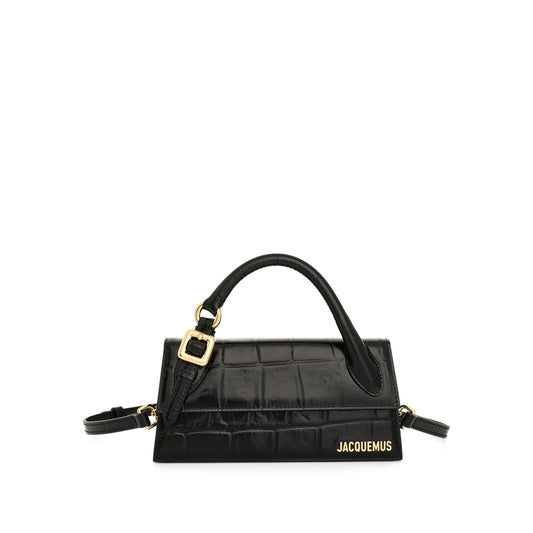 JACQUEMUS Le Chiquito Long Boucle Leather Bag (Black)