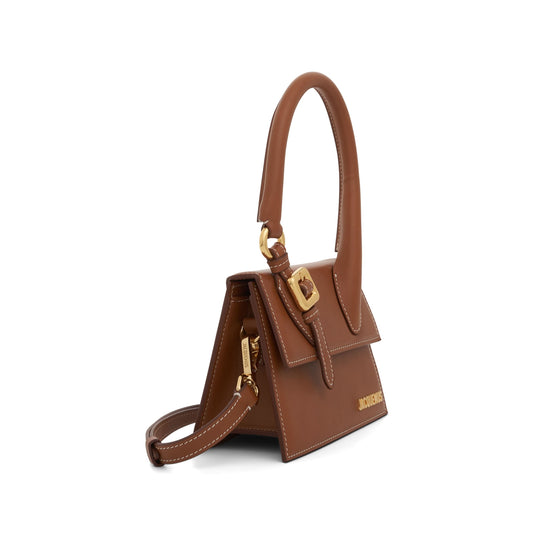 JACQUEMUS Le Chiquito Moyen Boucle Leather Bag (Brown)
