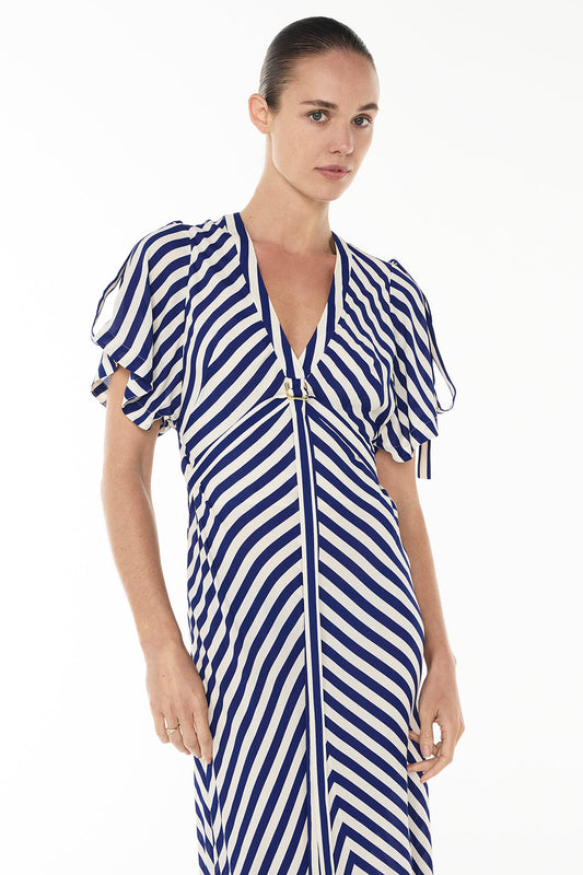 Riviera Stripe Dress (Blue/White)