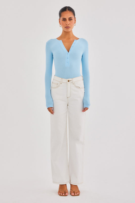 SNDYS HENLEY BODYSUIT (Blue)