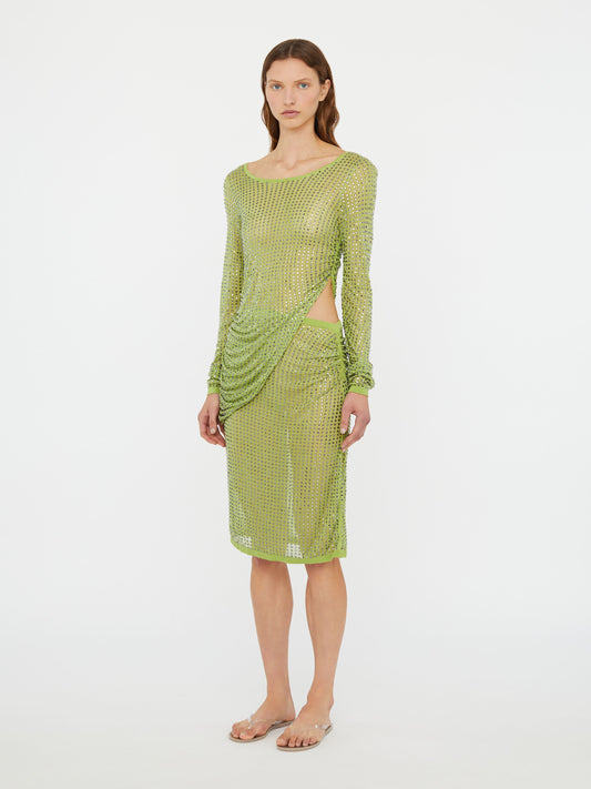 Christopher Esber Cirrus Cutaway Long Sleeve Midi Dress (Copy)