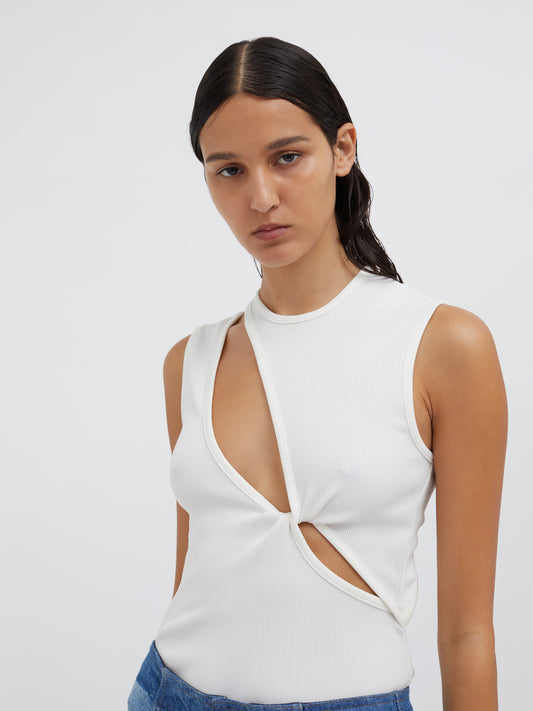 Christopher Esber Oblix Twist Tank (White)