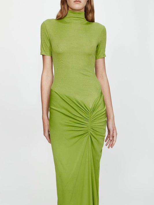 CHRISTOPHER ESBER Fusion Ruched Tee Gown (Lime)