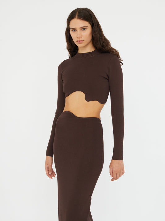 CHRISTOPHER ESBER Maparadita Midi Skirt (Espresso)