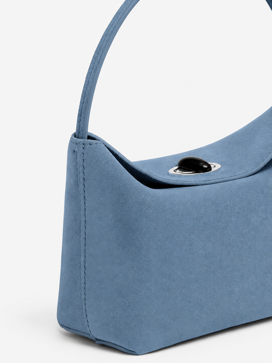 CHRISTOPHER ESBER Turnlock Suede Mini Bag (Blue)