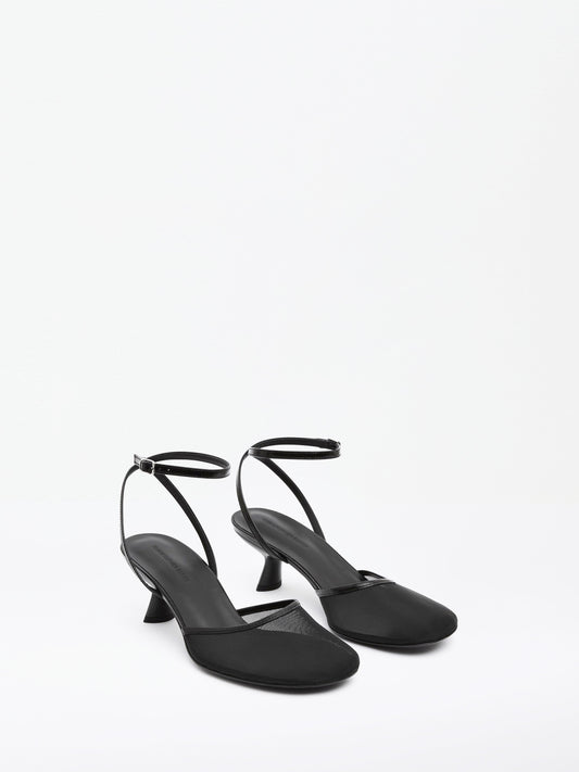 Christopher Esber Sheer Mesh Mary Jane Heel (Black)
