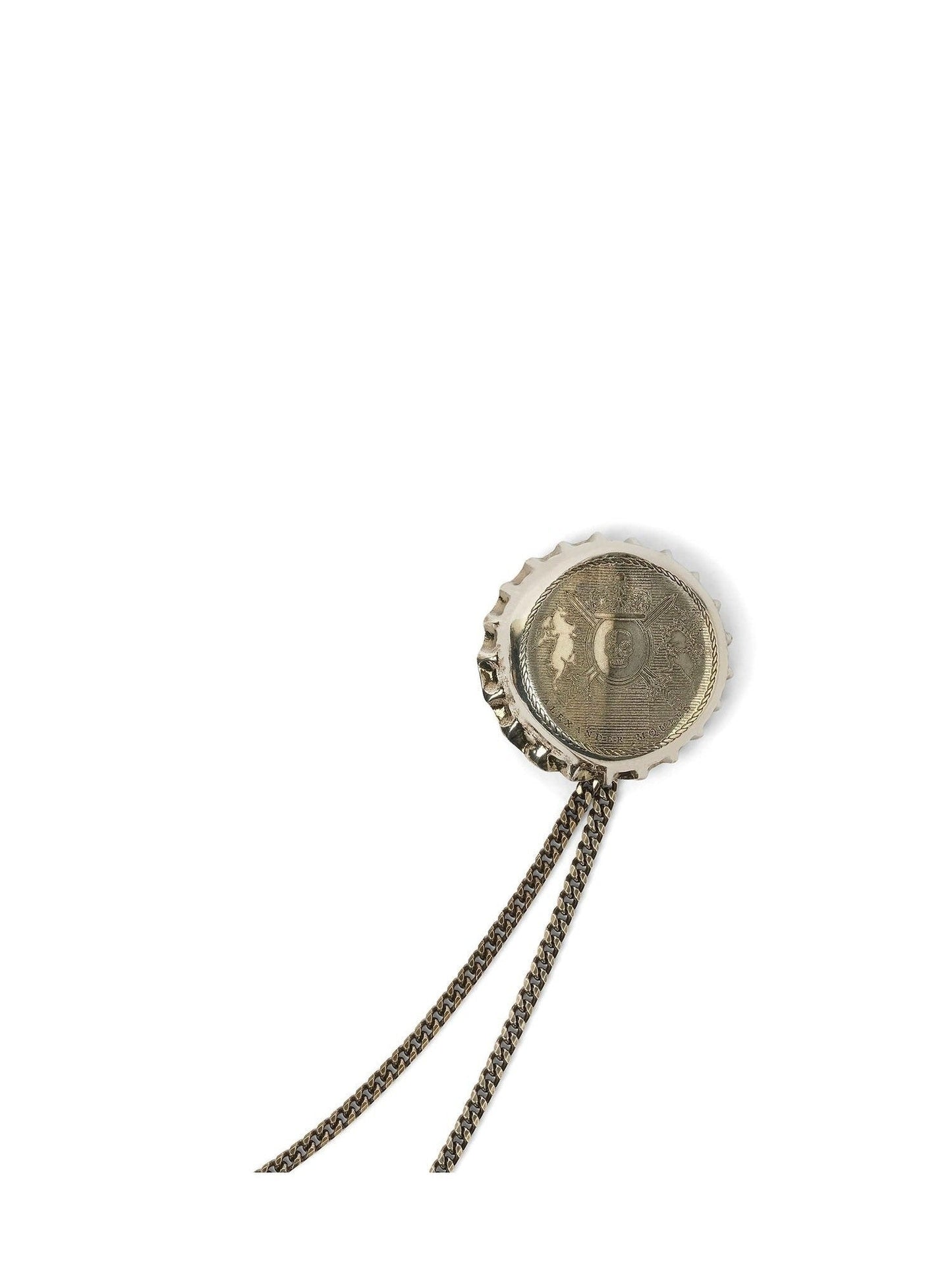 ALEXANDER MCQUEEN Double Cup Chain Pin (Silver)