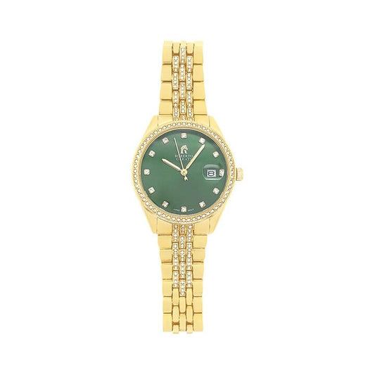 Image of Watches. Productname: Roberto Carati Diana Crystal Green Face Watch M1023 BE-V6 in Watch colour by brand - Roberto Carati