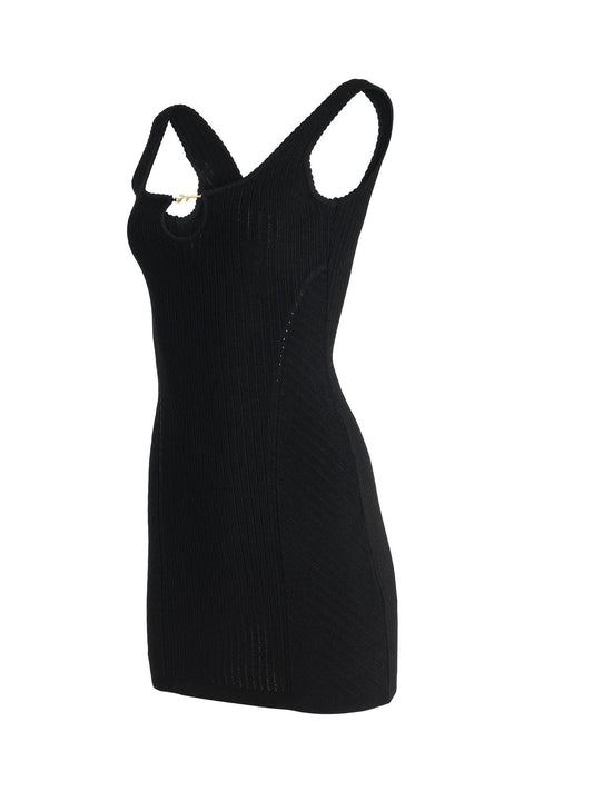 JACQUEMUS Sierra Lingerie Mini Dress (Black)