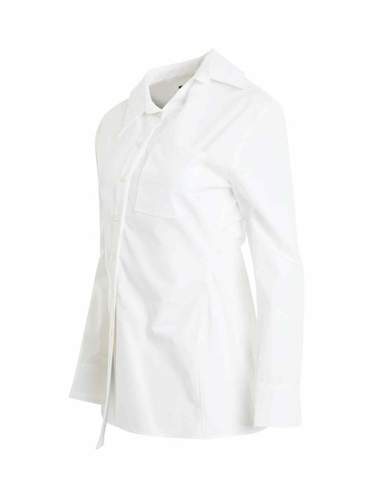 JACQUEMUS Pablo Asymmetric Shirt (White)