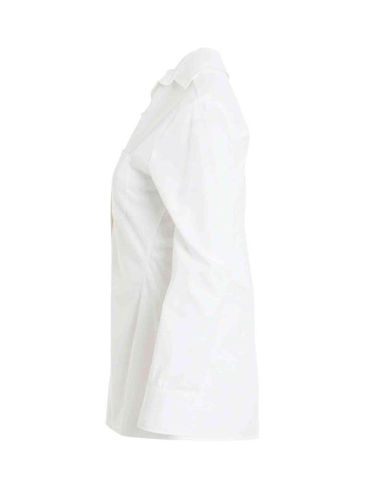 JACQUEMUS Pablo Asymmetric Shirt (White)