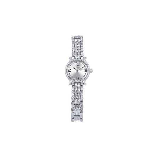 Image of Watches. Productname: Roberto Carati Tina Silver Coloured Crystal Face Watch M9148-V1 in Watch colour by brand - Roberto Carati
