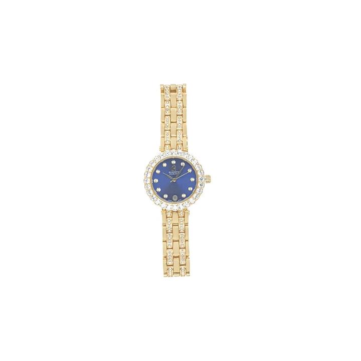 Image of Watches. Product name - Roberto Carati Milania Blue Face Gold Tone Watch M1027 BE-V7 in colour by brand - Roberto Carati