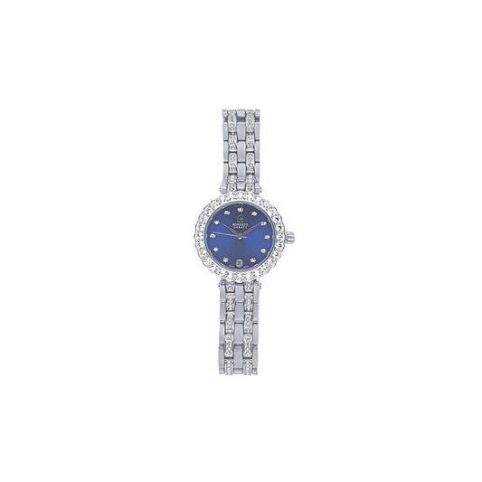 Image of Watches. Productname: Roberto Carati Milania Blue Face Silver Coloured Watch M1027 BE-V8 in Watch colour by brand - Roberto Carati