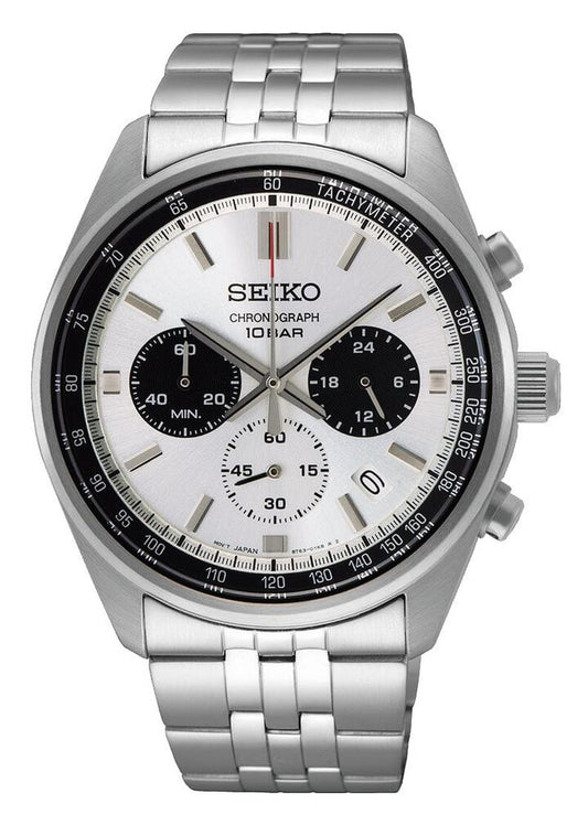 Image of Watches. Productname: Seiko Conceptual White and Silver Analog Men's Watch SSB425P in Watch colour by brand - Seiko