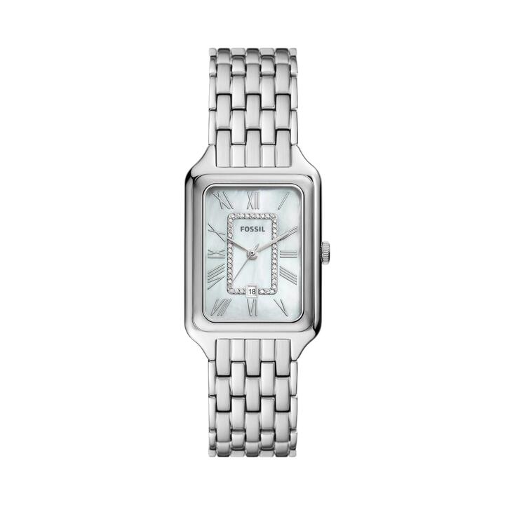 Image of Watches. Productname: Fossil Raquel Three-Hand Date Stainless Steel Watch ES5306 in Watch colour by brand - Fossil