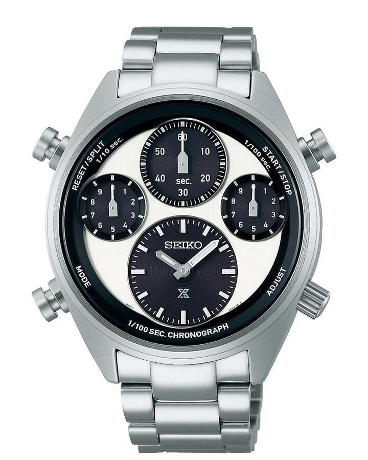 Image of Watches. Productname: Seiko Prospex Speedtimer Silver and Black Men's Watch SFJ001P in Watch colour by brand - Seiko