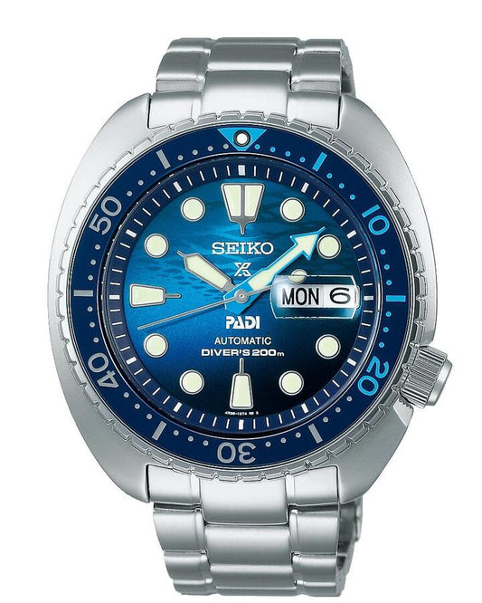 Image of Watches. Productname: Seiko Prospex Sea Silver and Blue Men's Watch SRPK01K in Watch colour by brand - Seiko