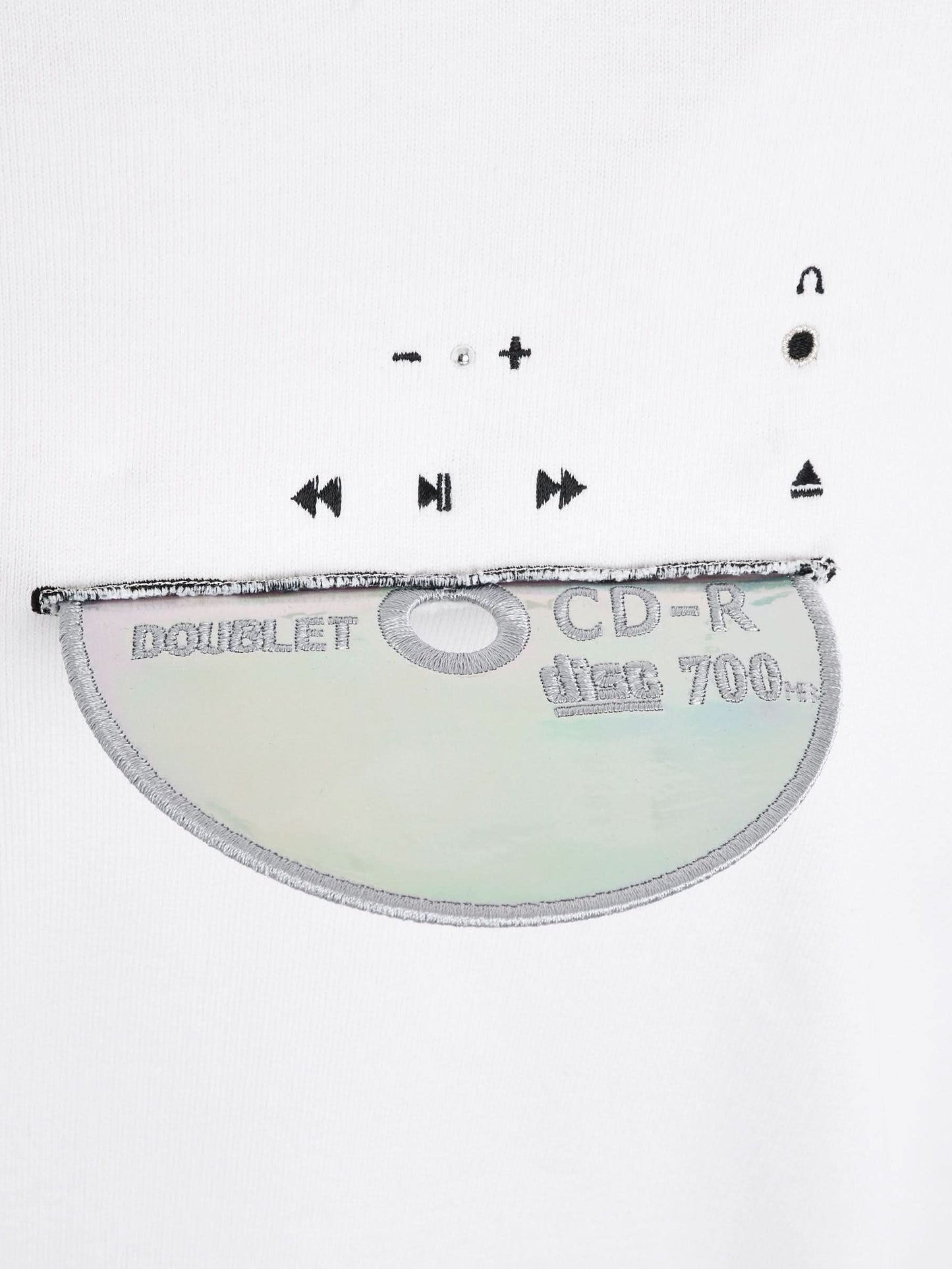 DOUBLET CD-R Embroidery Hoodie (White)