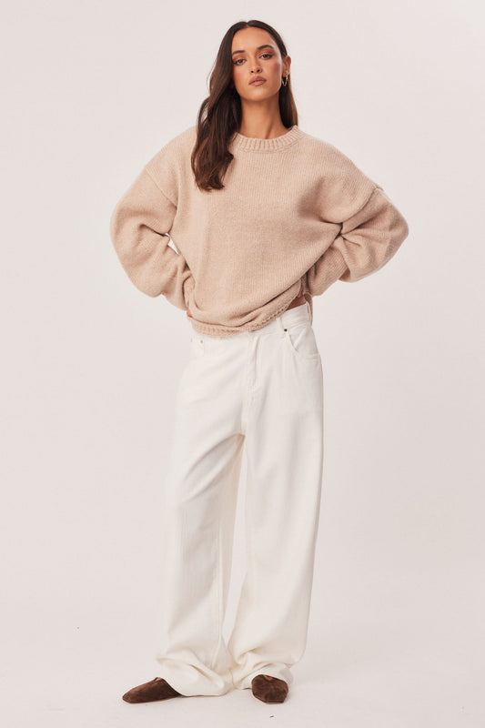 SNDYS ZOYA KNIT JUMPER (Beige Marl)