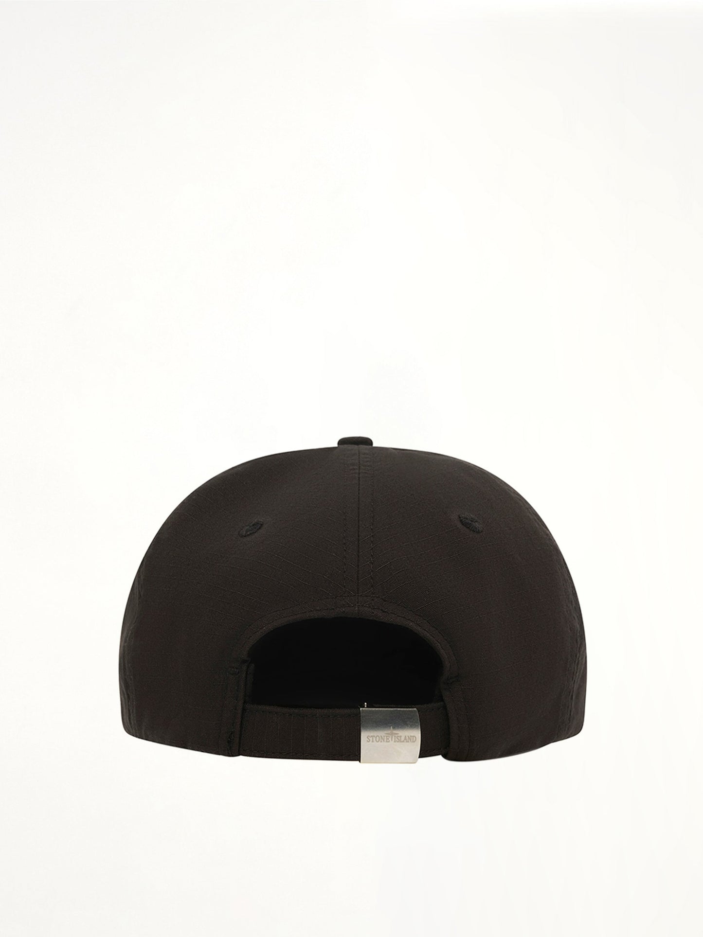 STONE ISLAND 910001 Ripstop Baseball Cap (Black)