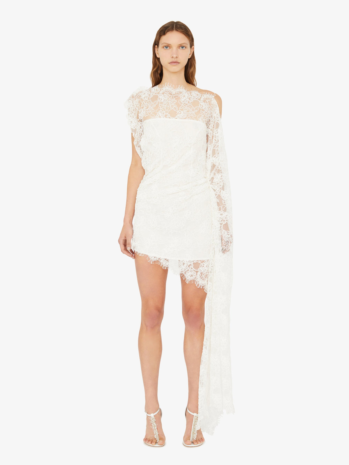 Christopher Esber Floating Lace Mini Dress (White)