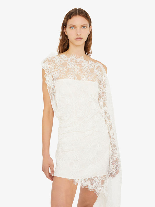 Christopher Esber Floating Lace Mini Dress (White)