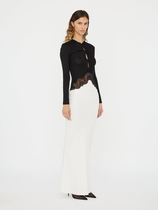 Christopher Esber Open Twist Verner Lace Dress (White)