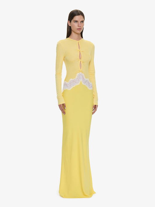 CHRISTOPHER ESBER Open Twist Verner Lace Dress (White)