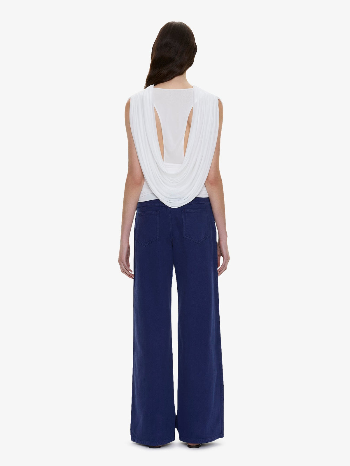 CHRISTOPHER ESBER Ripple Drape Top (White)