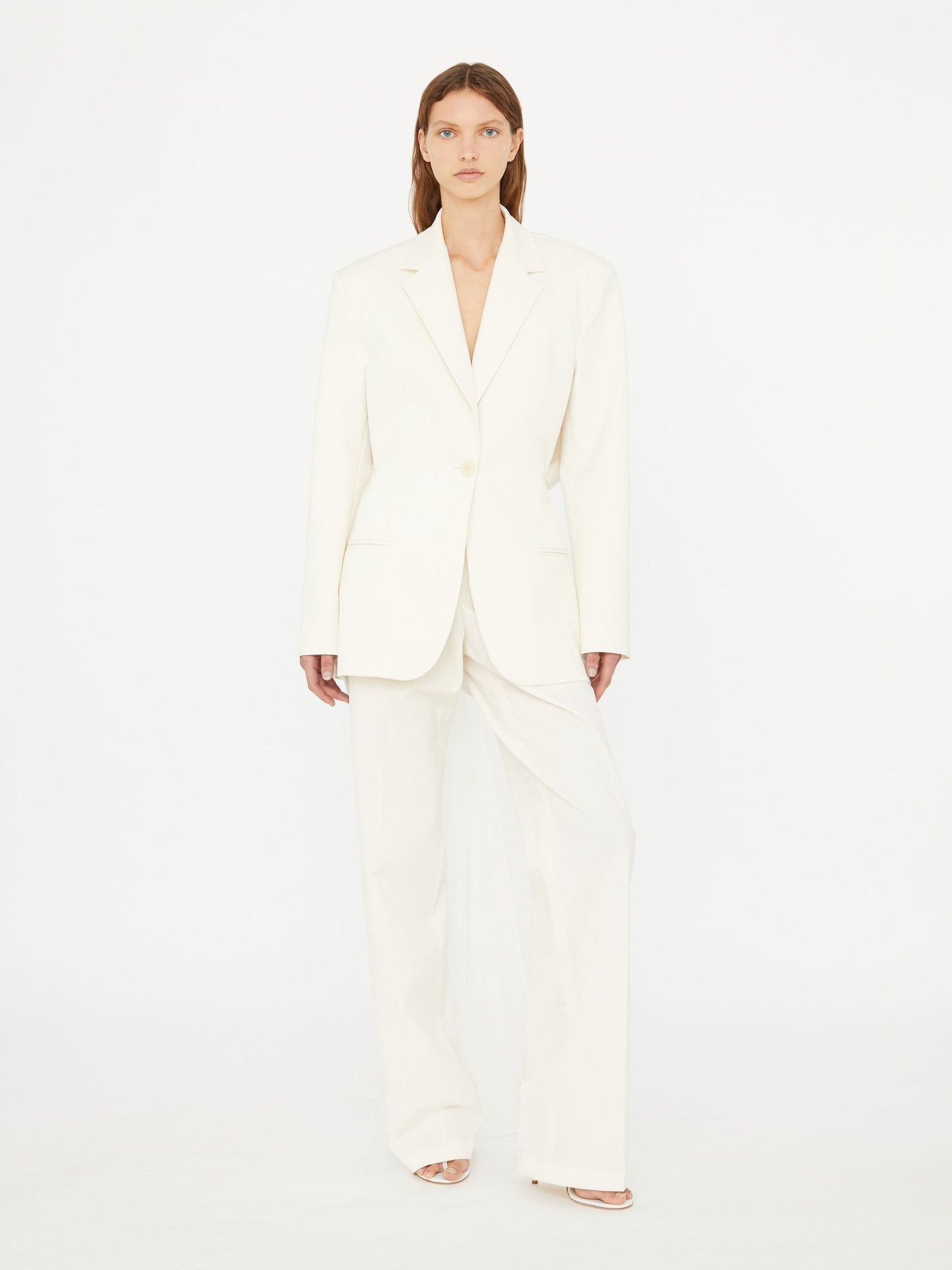 Image of Dresses. Product name - Redux Heavy Twill Trouser in White colour by brand - Christopher Esber