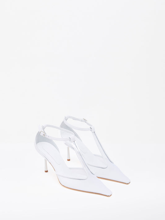 Christopher Esber T-Bar Vapour Heel (White)