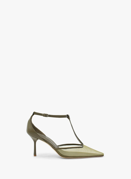 CHRISTOPHER ESBER T-Bar Vapour Heel (Olive)
