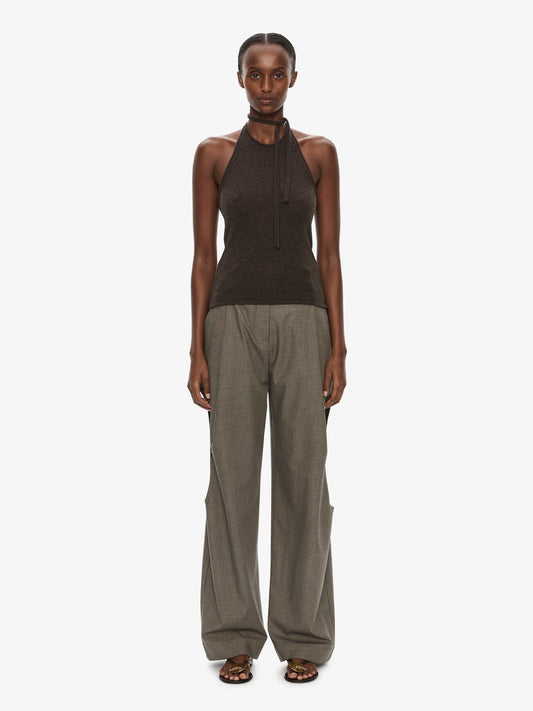 CHRISTOPHER ESBER Cashmere Rae Halter Tank (Umber)
