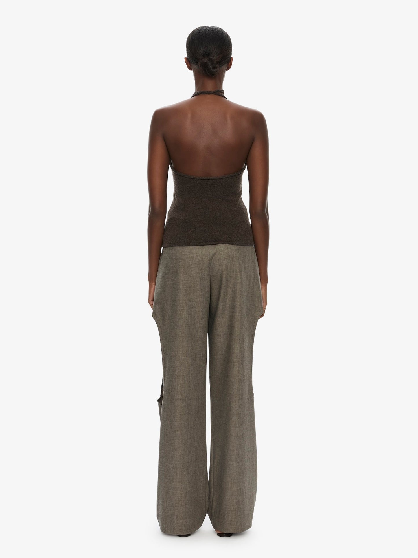 CHRISTOPHER ESBER Cashmere Rae Halter Tank (Umber)