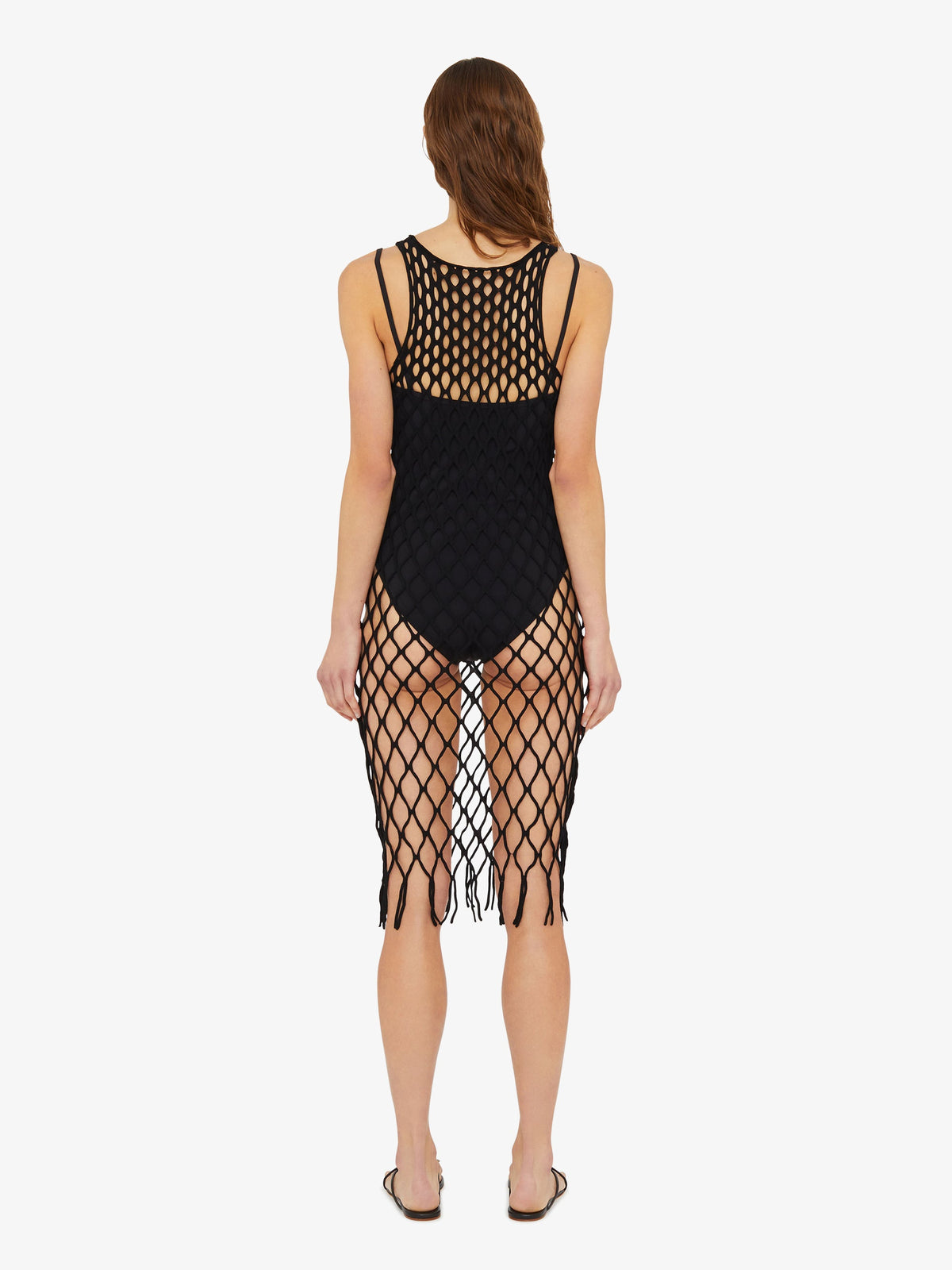 Christopher Esber Knitted Mesh Tank Dress (Black)