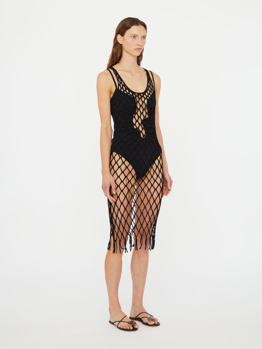 Christopher Esber Knitted Mesh Tank Dress (Black)