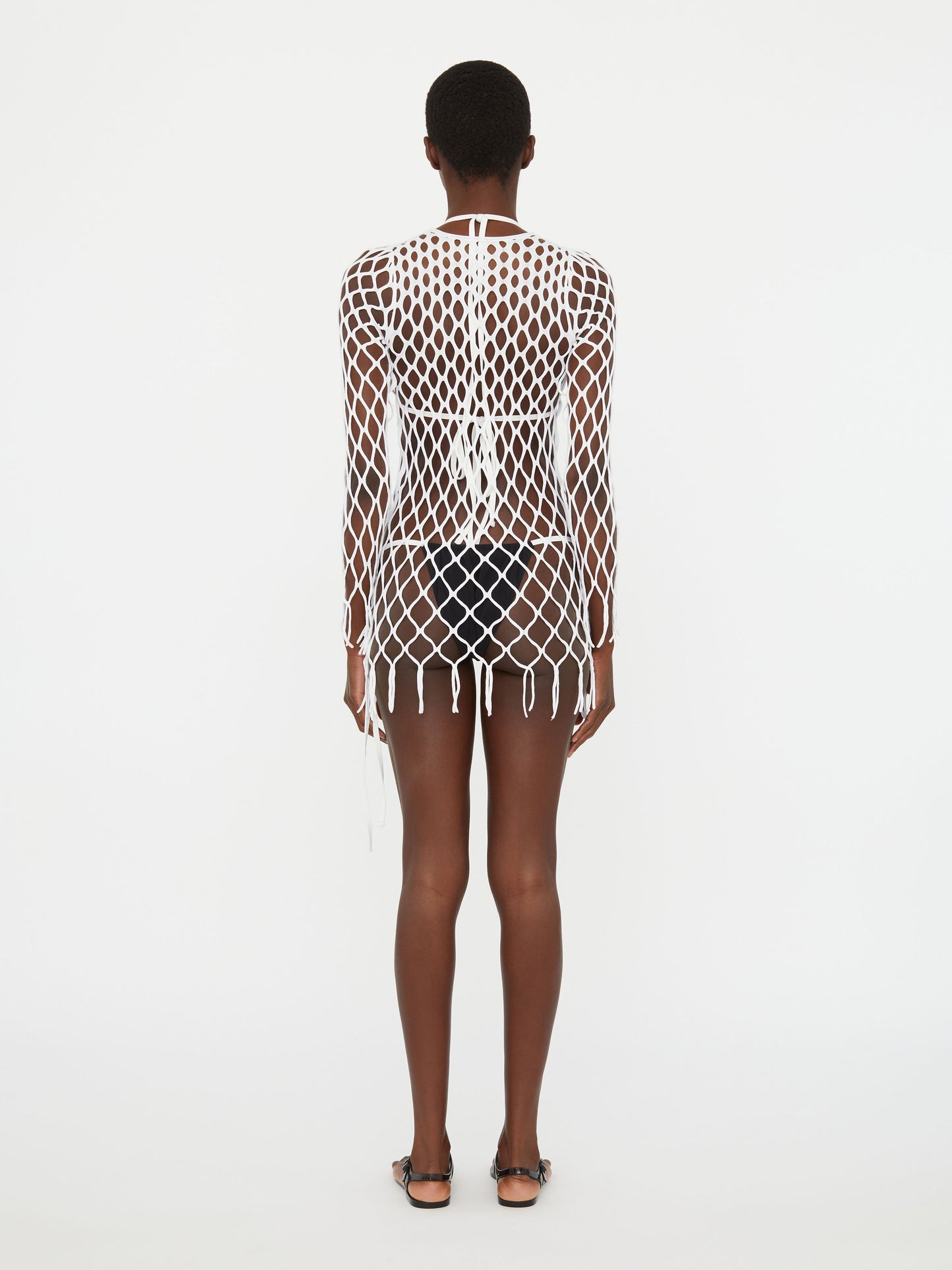 Christopher Esber Knitted Mesh Mini Dress (White)