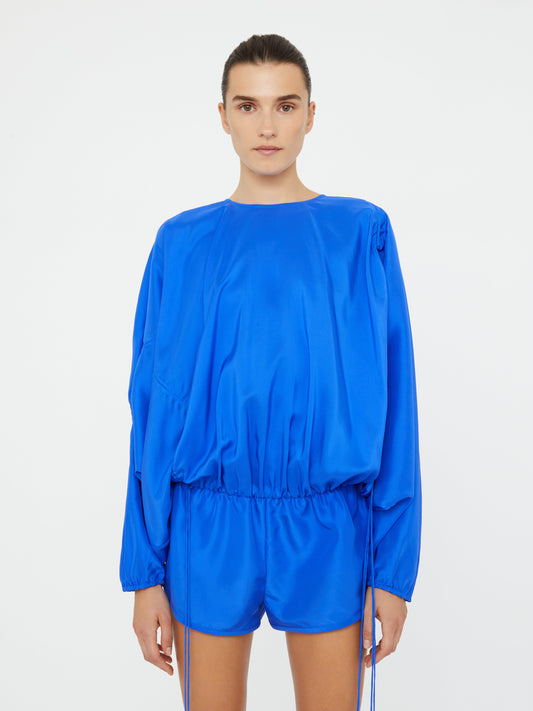 Christopher Esber Parachute Silk Onesie (Blue)