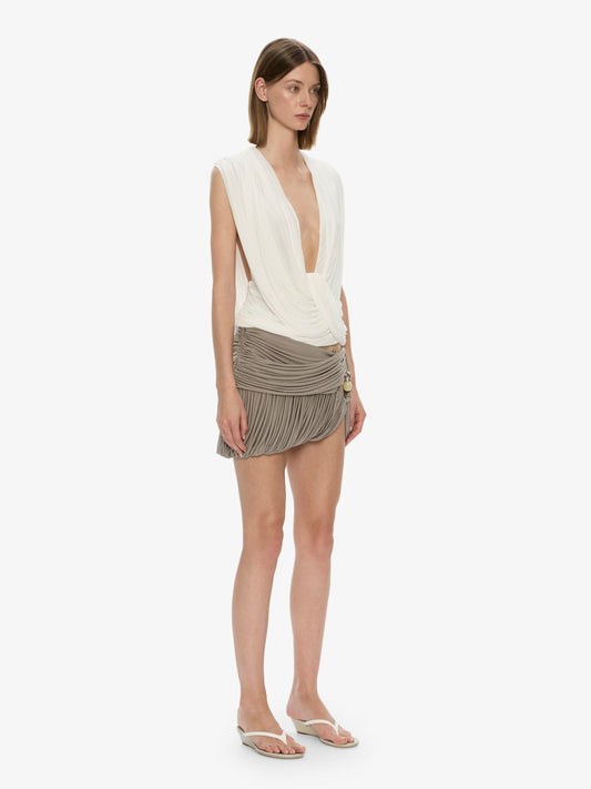 CHRISTOPHER ESBER Beach Glass Bubble Mini Skirt (Slate)