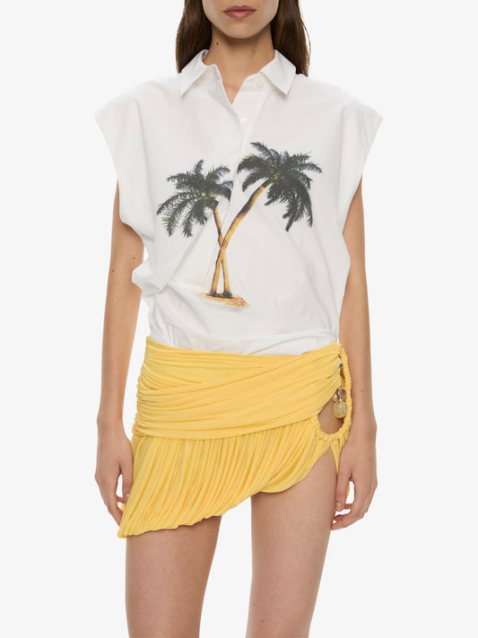 CHRISTOPHER ESBER Mirage Palm Tornado Sleeveless Shirt (Print)