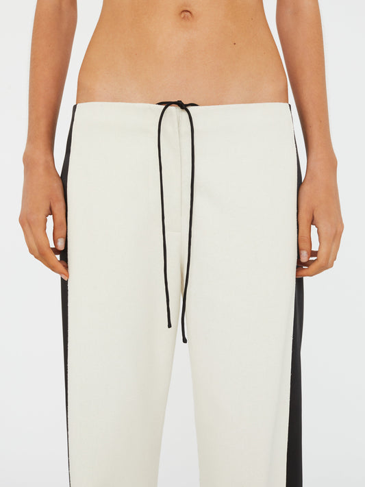 Christopher Esber Tuxedo Contrast Silk Trouser (Black)
