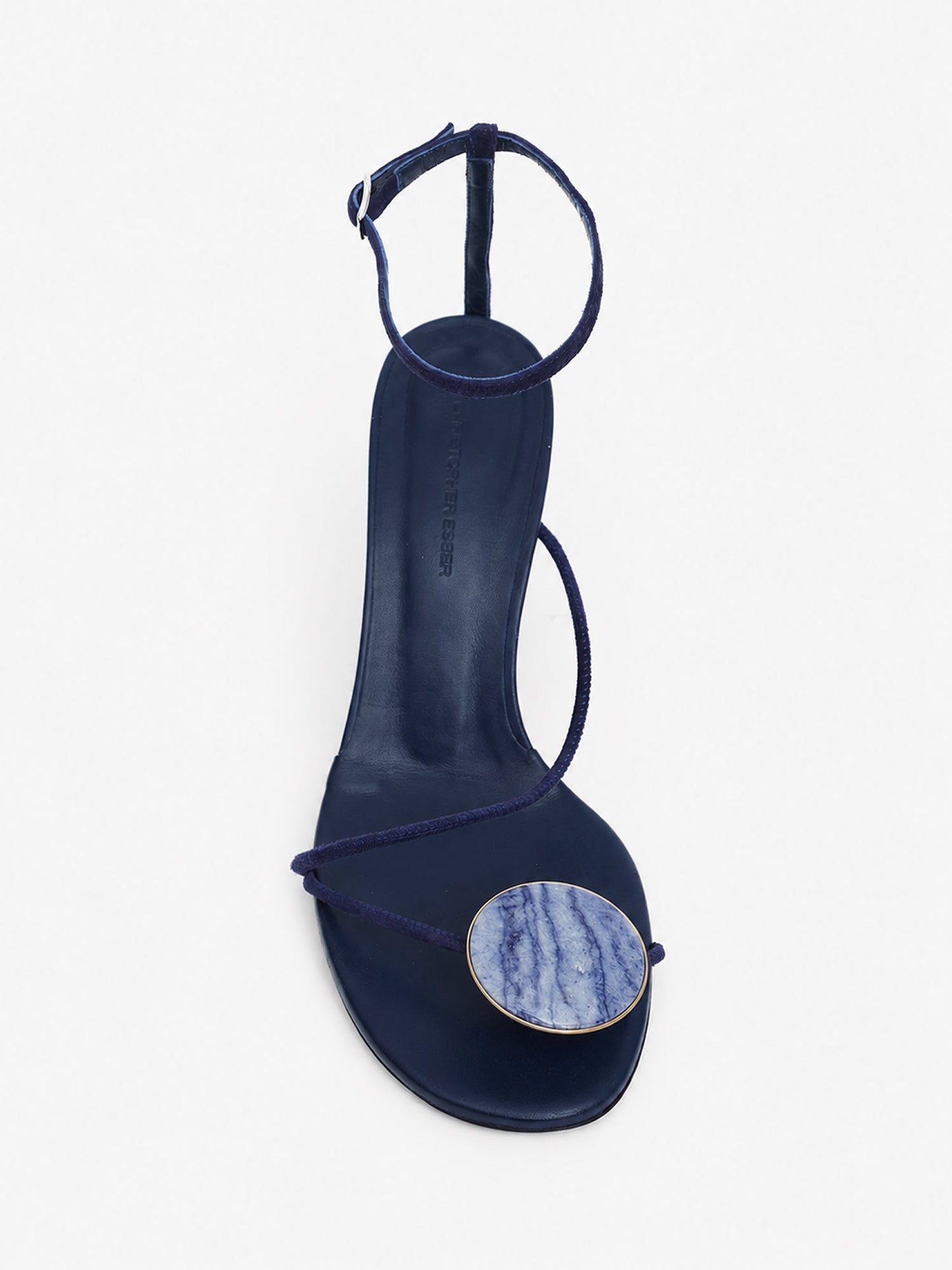 Christopher Esber Doma Stoned Suede Heel (Angelite)