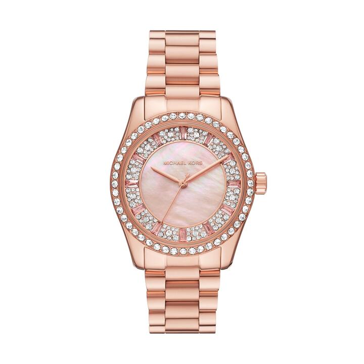 Image of Watches. Productname: Michael Kors Lexington Three Hand Rose Gold Tone Stainless Steel Watch MK7444 in Watch colour by brand - Michael Kors