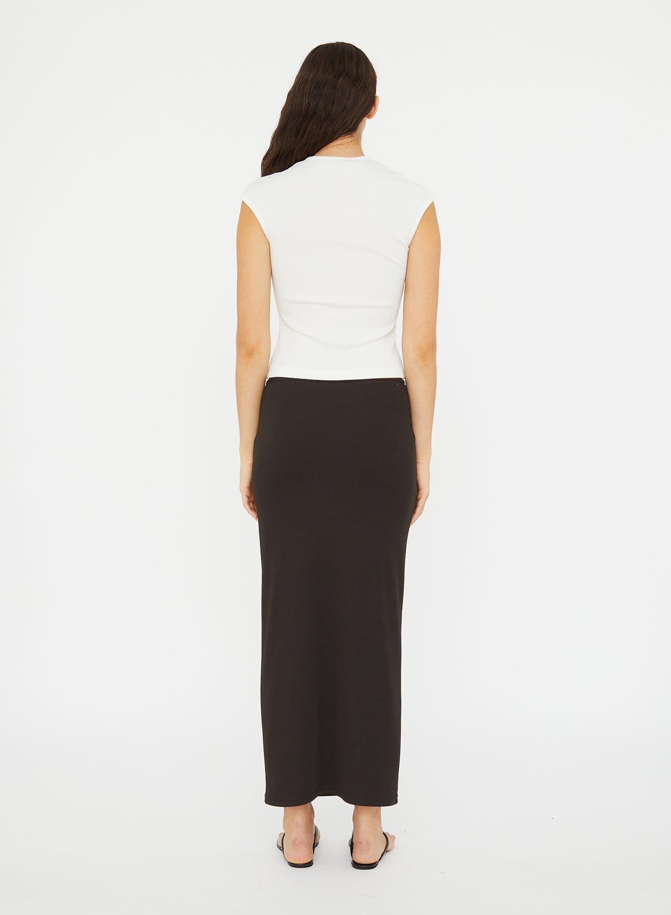 CHRISTOPHER ESBER Mineral Stone Ruched Skirt (Carbon)