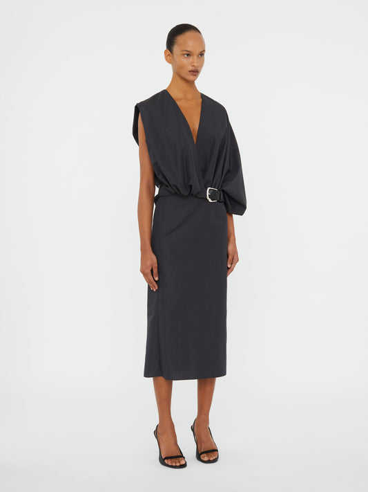 CHRISTOPHER ESBER Swaddled Taffeta Dress (Carbon)