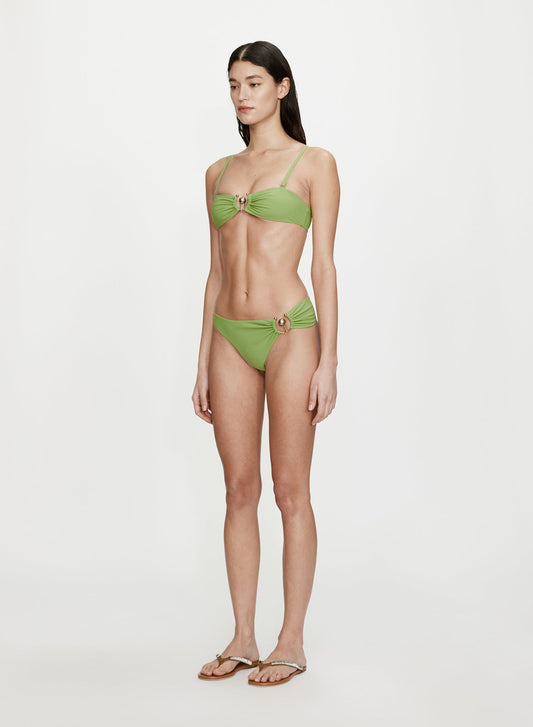 CHRISTOPHER ESBER Orbit Side Ruched High Brief (Lime)