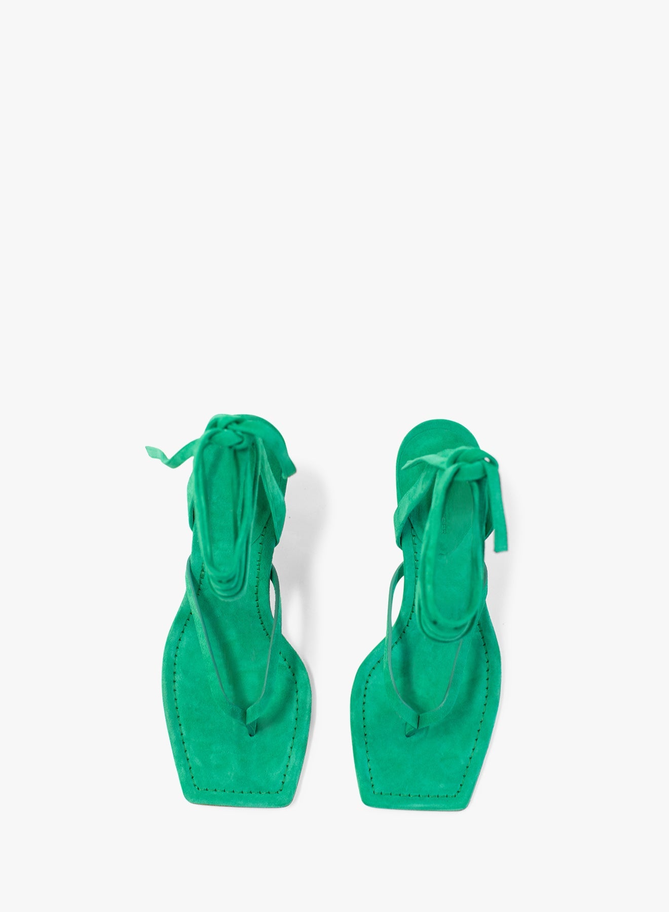 CHRISTOPHER ESBER Frida Flip Flop Suede Heel (Malachite)