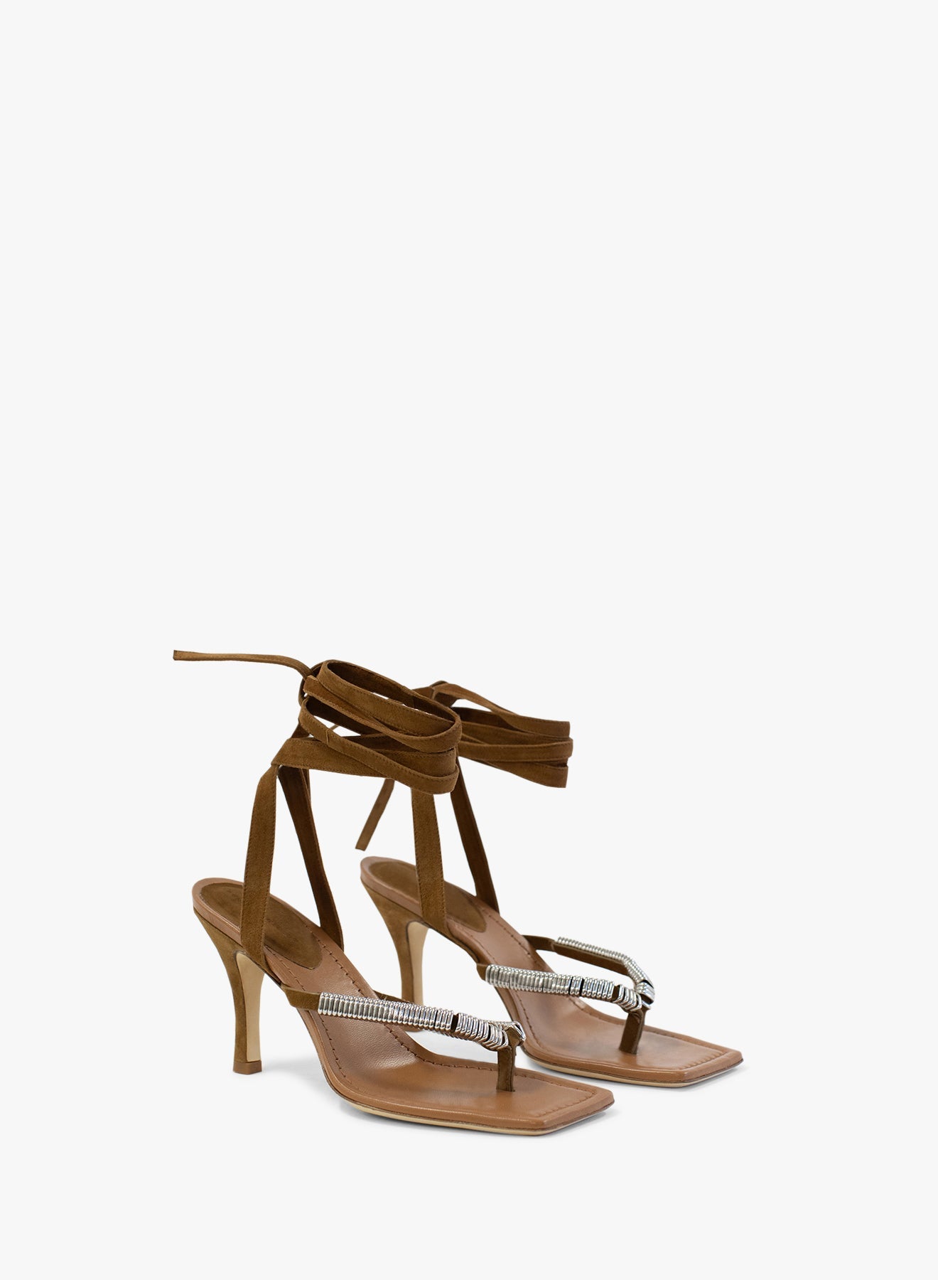 CHRISTOPHER ESBER Frida Flip Flop Pierced Heel (Russet)
