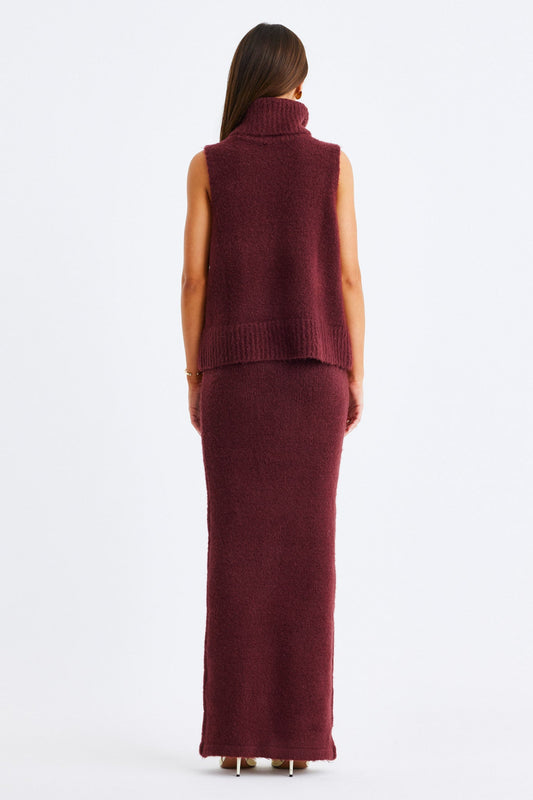 SNDYS WINNIE MAXI SKIRT (Cherry)